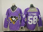 Pittsburgh Penguins #58 Kris Letang Purple Hockey Fights Cancer Night Reebok Stitched Jersey,baseball caps,new era cap wholesale,wholesale hats